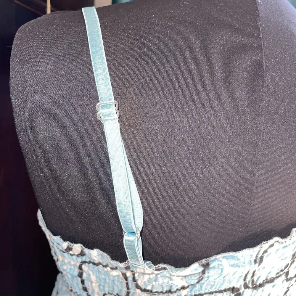 Vintage Y2K Blue Floral Cottage Core Baby Doll Derek Heart Dress / Size: L - Picture 11 of 11